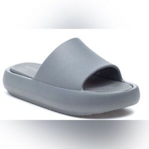 NIB J/Slides Unisex Squish Gray EVA Lightweight Beach Slides - Women Size 7
